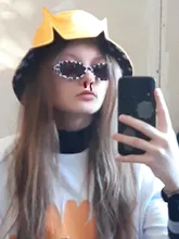 Gafas de sol con montura pequeña para mujer, lentes de sol a la moda, UV400, anteojos de sol Vintage, gafas de sol tipo Ojo de gato, sencillas para montañismo y Pesca