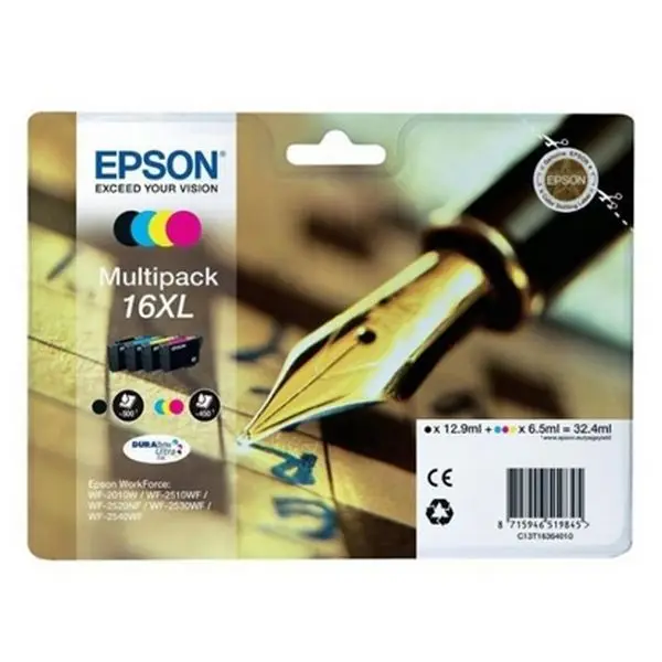 Чернильный картридж(упаковка из 4) Epson T16XL черный голубой пурпурный желтый