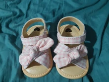 Sandalias de algodón a cuadros para niñas, zapatos bonitos de princesa para recién nacidos