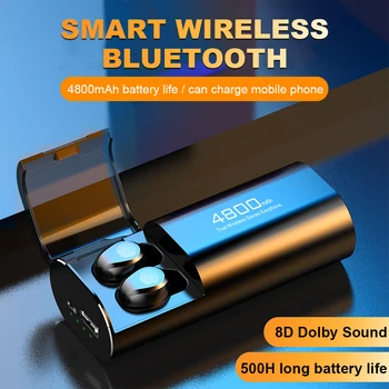 

S11 4800mAh Power Bank TWS Wireless Bluetooth 5.0 Earphones Mini Earbuds Noise Cancelling HIFI Headphones Sports Gaming Headset