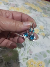 NEHZY-pendientes de plata de ley 925 para mujer, joyería de moda, circonio de cristal blanco rosa y azul, aretes largos con borla y gancho de flor