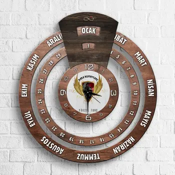 

Personalized Professional Land Forces Infinite Mayan Calendar Wooden Wall Clock