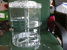 Storage-Box Makeup-Organizer Display-Stand Cosmetic Crystal Rotating Helf Fashion 360-Degree