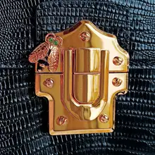 LA FESTIN-Bolso de mano con cierre de serpiente para mujer, bandolera de cuero dividido, de marca de lujo, 2020