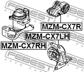 Engine MAZDA CX-7 06-12 rear. FEBEST MZM-CX7R |