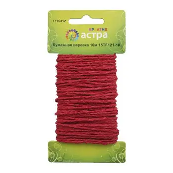 

Paper rope Astra creative, 10 m/pack 15tf121-10 (red)