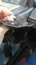 Leeons-postizo corto de pelo sintético para mujer, postizo resistente al calor, con flequillo, corto Natural, pinzas para el pelo, color negro
