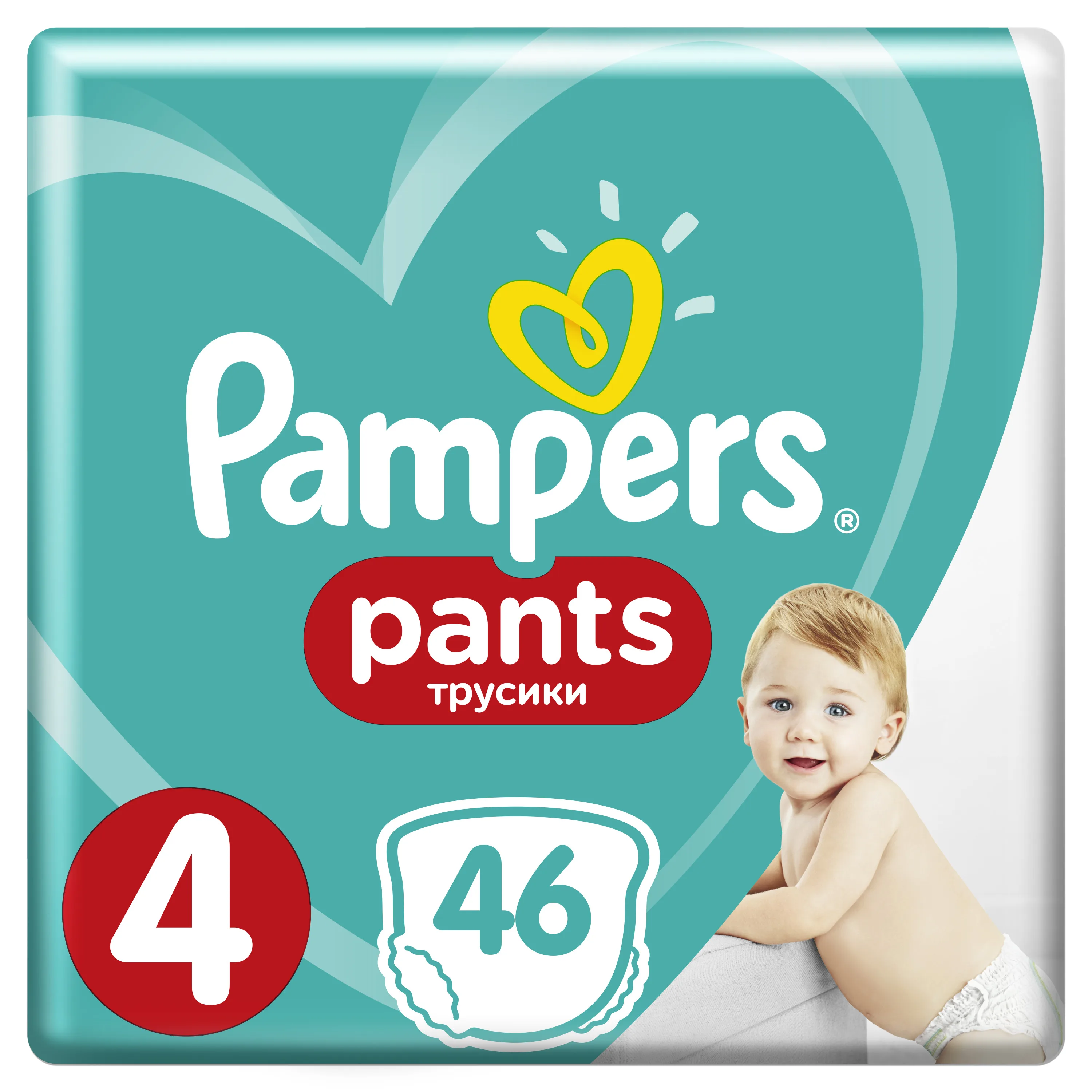 Подгузники-трусики Pampers Pants 9-15 кг, размер 4, 46шт