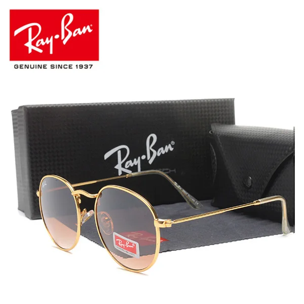 RayBan RB3447 солнцезащитные очки мужские классические RayBan круглые Светоотражающие Ретро солнцезащитные очки Oculos Gafas Shades RayBan поляризационные - Цвет: RB3447-3