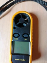 Anemómetro Digital 0-30 m/s, anemómetro-10 ~ 45C, medidor de temperatura con pantalla de retroiluminación LCD