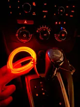 FORAUTO-tiras de LED para decoración de automóviles, lámpara de atmósfera Flexible de 12V, 1m/2m/3m/5m, cable de neón para Interior de coche