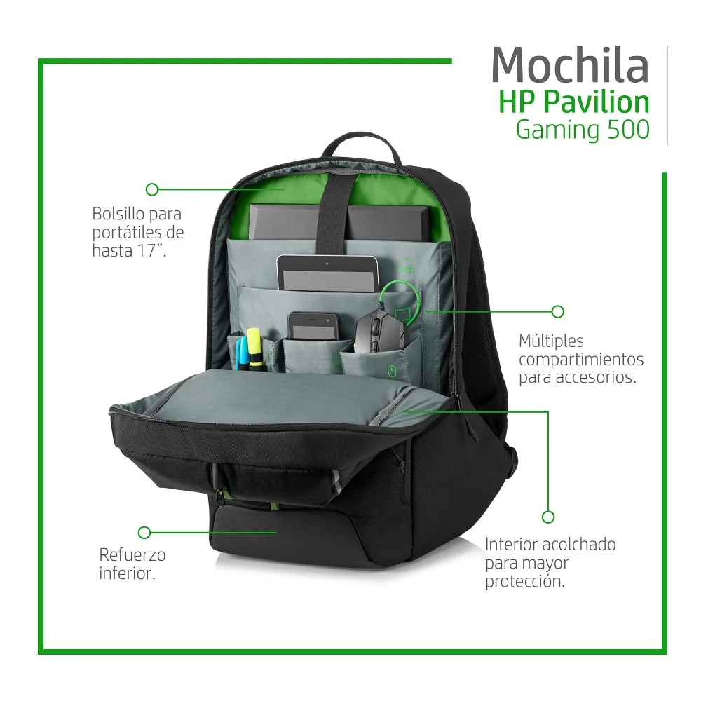 Mochila HP Pavilion Gaming 400 (6EU57AA) para portátiles 15\