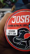 Fishing-Line Braided Multifilament JOSBY Black Japan 8-Strand PE 500m 18LBS-85LBS