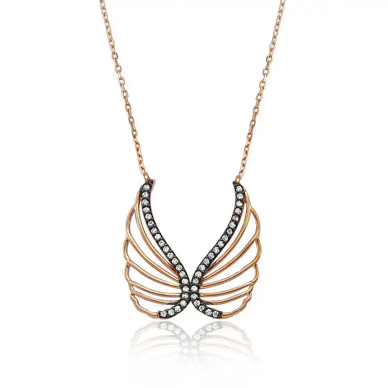 

Silver Angel Wing Lady Necklace
