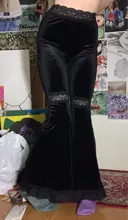 Velvet Pants Grunge Lace Patchwork Harajuku Punk Mall Goth Insgirl Black Dark Street