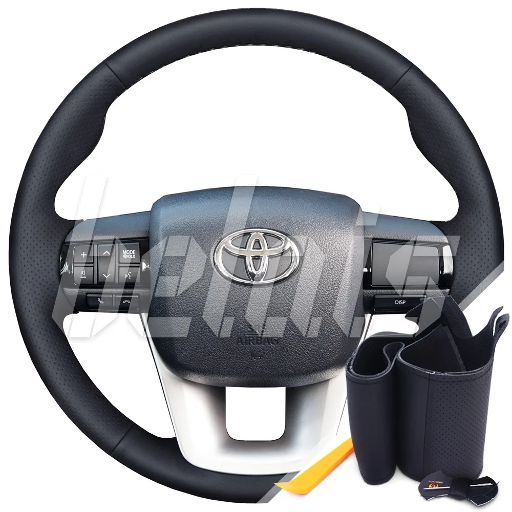 Braid on the steering wheel of экокожи Toyota Hilux Revo 2015-2019G. A. (steering without factory skin black) # kt-0334 | Автомобили