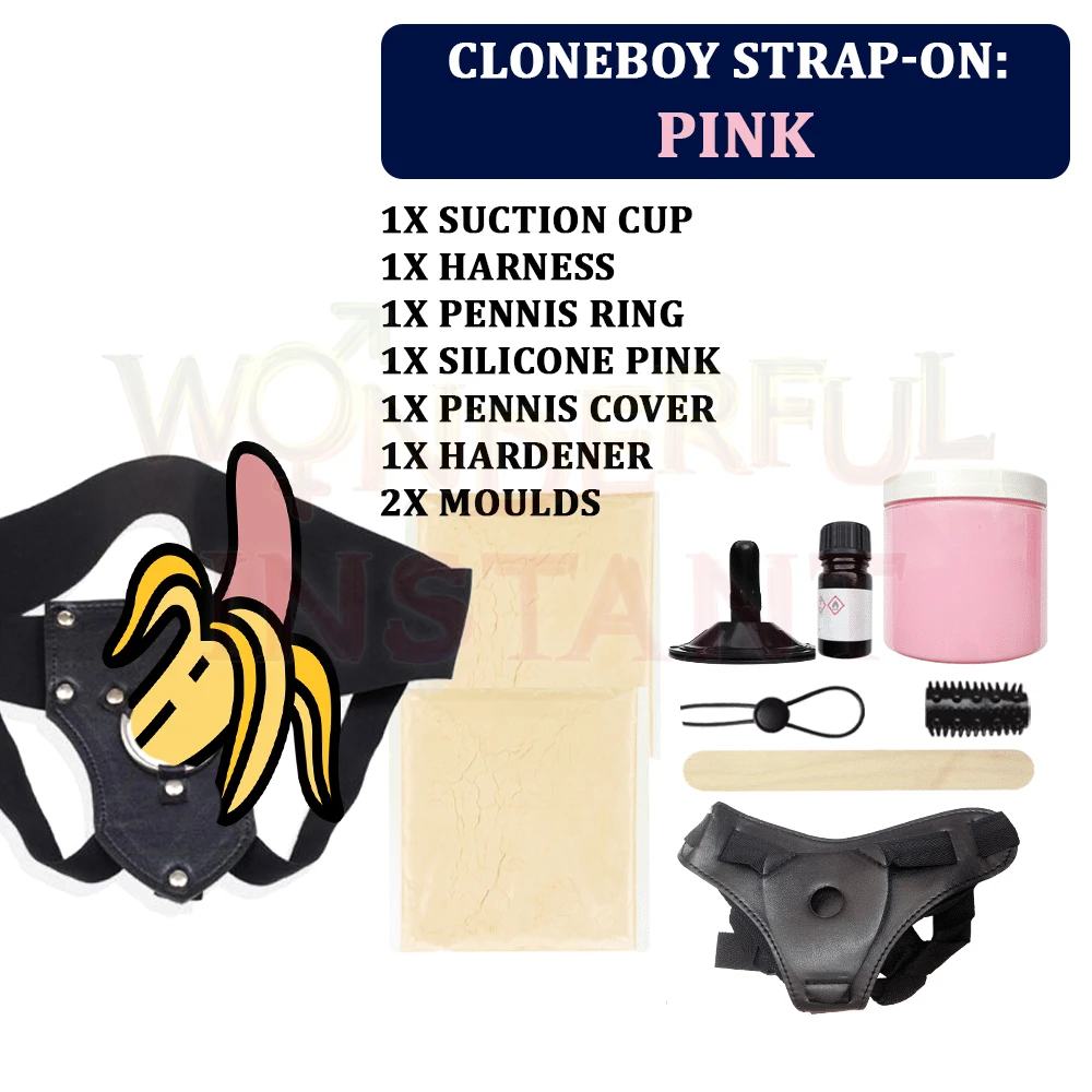 CLONEBOY Clones your Penis DIY Personalized Homemade Dildo Custom Sex Toy Made With Medical Silicone Vibration Harness Colors Pink Green