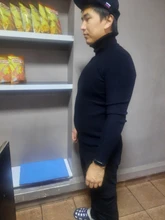 COODRONY-suéter de cachemira cálido y grueso para hombre, suéteres de cuello alto, Jersey ajustado de lana clásica, de punto, para invierno