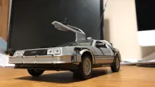 Welly-modelo de coche de aleación fundido a presión DMC-12 delorean, coche de juguete de Metal para chico juguete para regalo, Colección, 1:24
