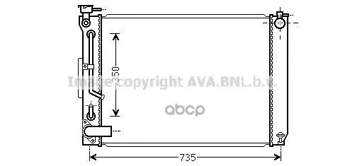 Cooling System radiator Lexus: RX(Mhu3, Gsu3, Mcu3) 300 03-08 Ava. TO2648