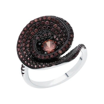 

Silver ring with cubic zirconia sunlight sample 925