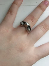 Anillo de rana Vintage para hombres y mujeres, anillo de apertura Retro ajustable Punk, anillos de Color plateado antiguo, anillos de animales para Club nocturno de fiesta