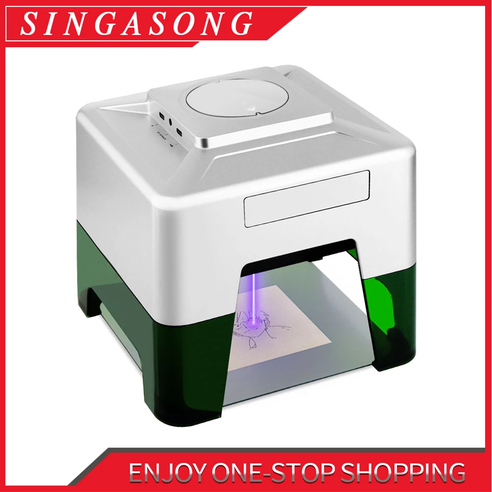 

2500mW CNC Laser Engraving Machine 10x10cm 2Axis DIY Engraver Desktop Wood Router/Cutter/Printer + Laser Goggles