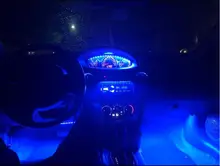 Tira de luces LED RGB para decoración de coche, luz de ambiente Interior con USB, Control remoto inalámbrico de música, múltiples modos