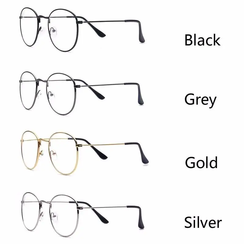 Vintage Unisex Clear Lens Metal Frame Eyewear Plain Glasses|Women's ...