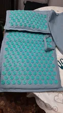 Colchoneta de Yoga de lino natural con diseño de palma de coco, colchoneta deportiva con bolsa, estera de acupresión con puntas de loto