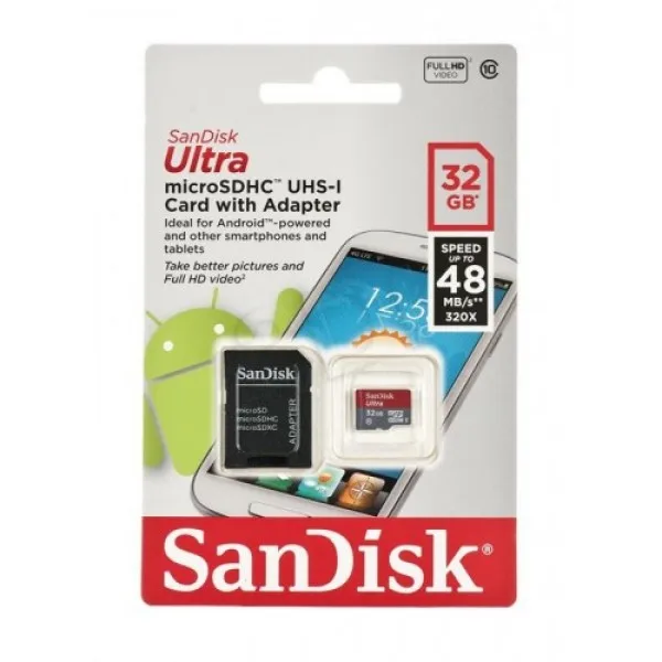 Карта памяти SANDISK MicroSD 32 Gb UHS-I Class 10