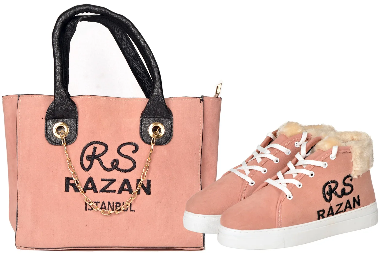 RS RAZAN ISTANBUL Bag and Shoe set, Handbag and sneaker set, cross bag with  matching Sneaker set. matching shoes and purse sets for women by rs razan