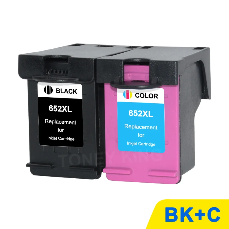1BK1C Toney universal(король 652XL сменный картридж для принтера для hp 652 XL для hp с чернилами hp Deskjet 1115 1118 2135 2136 2138 3635 3636 3835 4535 принтер - Цвет: 1BK1C