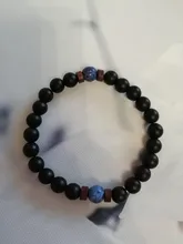 Pulsera de cuentas estilo tibetano para hombre, brazalete de abalorios, piedra de luna, diseño lava, buda, budista, chacras