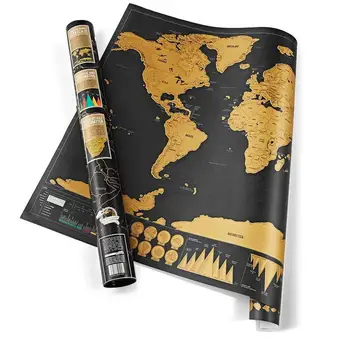 

Dünya Haritası Scratch Map Kazıma Poster Haritası Deluxe