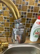 Kitchen Faucet Nozzle Sprayer Shower WATER-ROTATABLE-FILTER Splash-Proof Tap Stainless-Steel