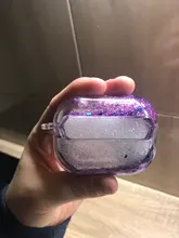 Dinámica líquido para los AirPods casos brillo líquido de Glitter. Para los AirPods 2 cubiertas Protector para Airpod 1 parachoques de plástico duro coque