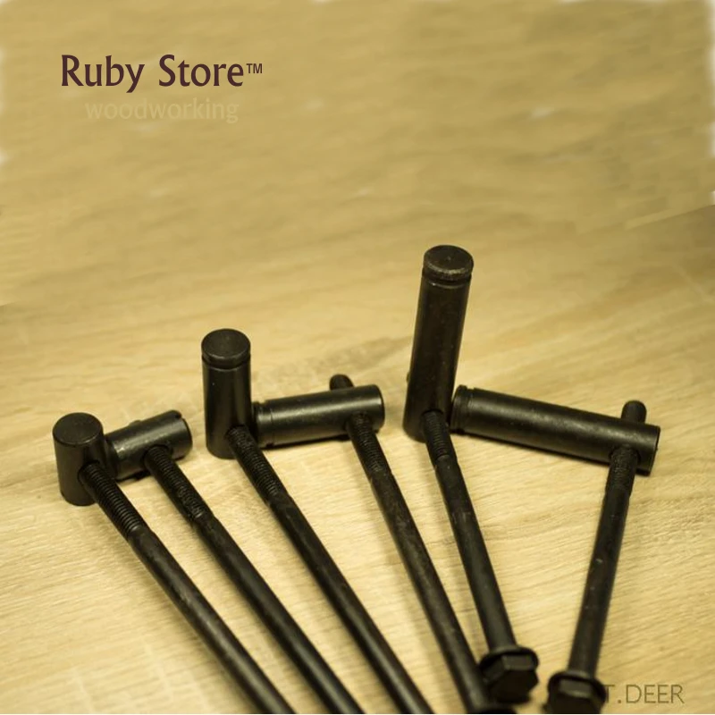 Set of 6pcs, Solid Iron Bench Bolts T.DEER BD-1830-180, Workbench Woodworking Accessories