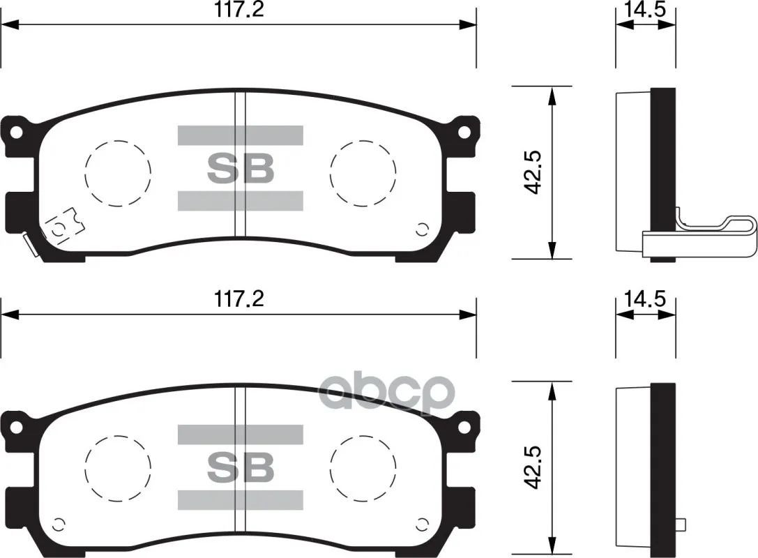 Sp1528_колодки Дисковые Задние! Mazda 929 All 87-91 Sangsin Brake Sp1528 Sangsin brake арт. SP1528