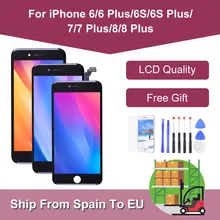 Ensemble écran tactile LCD de remplacement, avec cadeau, pour iPhone 6 6 Plus 6S 7 7 Plus 8 8 Plus=