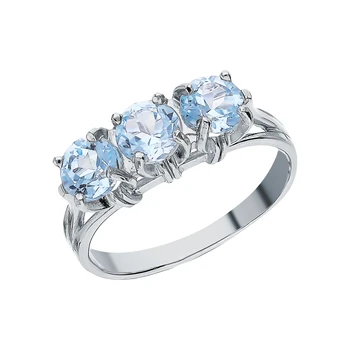 

Silver ring with Topaz sunlight sample 925