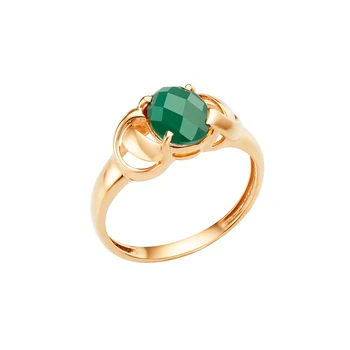 

Gold ring with Onyx sunlight sample 585