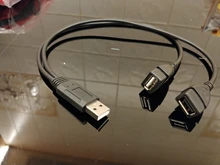 ITINFTEK-Hub con 2 puertos USB 2,0, adaptador de Cable de alimentación para PC, teléfono y portátil