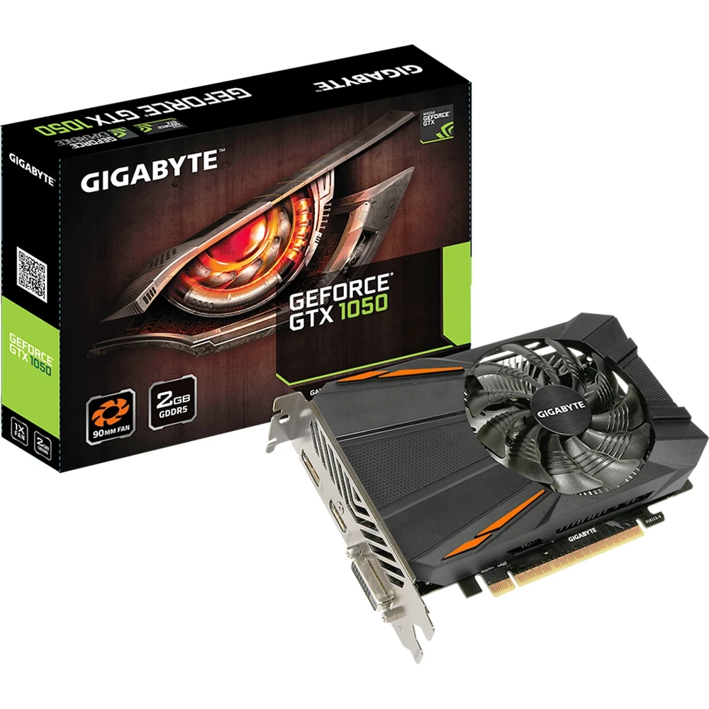 Видеокарта Gigabyte nVidia GeForce GTX 1050 1493MHz 2048MB 7008MHz 128 bit RTL [GV-N1050D5-2GD]