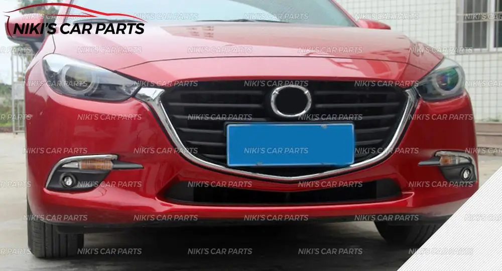 Накладки на передние противотуманные фары для Mazda 3- ABS пластик хром 2 шт. литье украшение Тюнинг Автомобиля