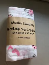 Manta de muselina de 120x120CM para recién nacido, edredón de algodón con flores para bebé, gasa infantil, Toalla de baño para bebé, 1 unidad, envío directo