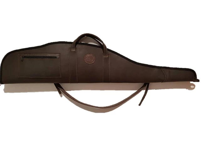 Hunting cover, rifle case mounted with visor, crafted from leather,  sheepskin lining, measure 120 cm. - AliExpress