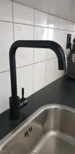Grifo de latón negro giratorio de 360 ° para cocina, fregadero de un solo Mango, Vintage, Torneira, Envío Gratis