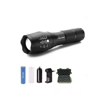 

LED ATOMANT®Hand held waterproof police LED flashlight, rechargeable battery 5 different accessories 5 modes lighting