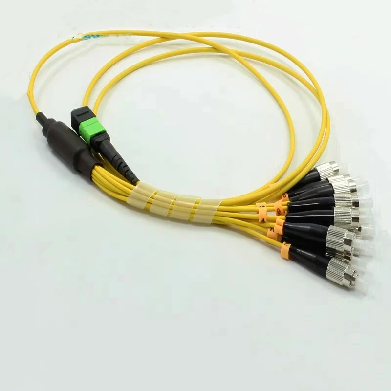 12 core MPO patchcord SM женский MTP-12FC 2mtr волокно breakout MTP Тип B 12 strand 9/125um ftth Перемычка оптический патч-провод ELINK